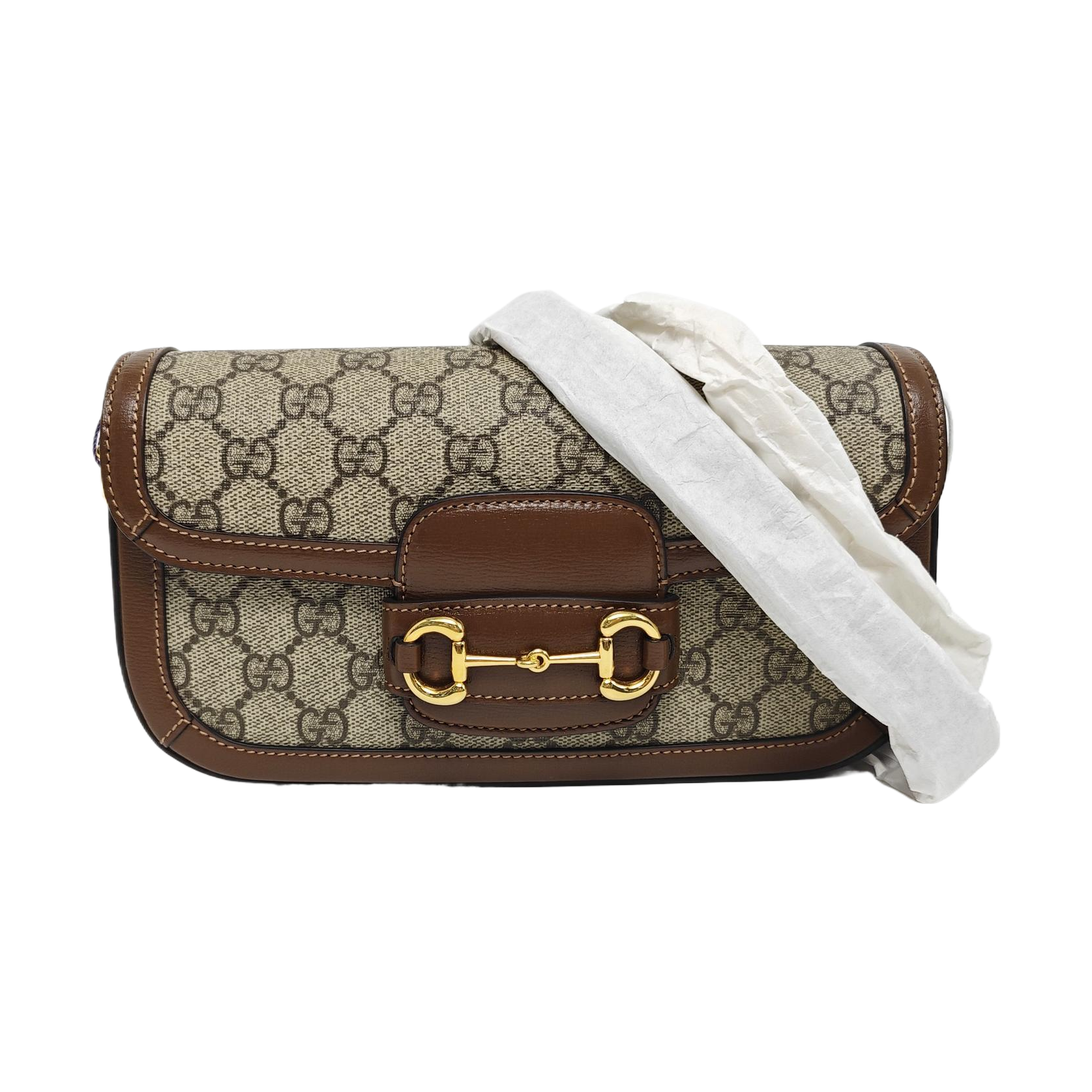 Horsebit 1955 Medium Monogram Coated Canvas Black