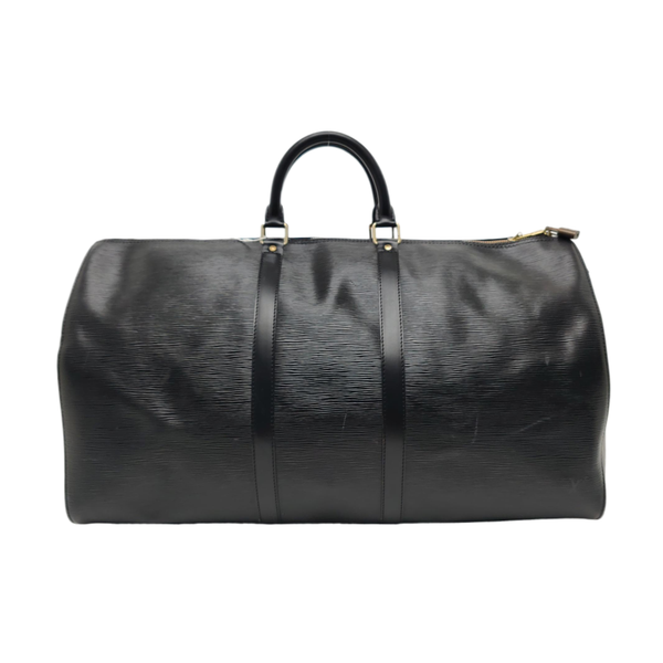 Authenticated pre-owned  KEEPALL 55 Epi Black - Top Handle Bag at Looply