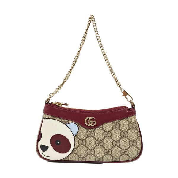 Monogram Fabric Top Handle Bag Mini Brown