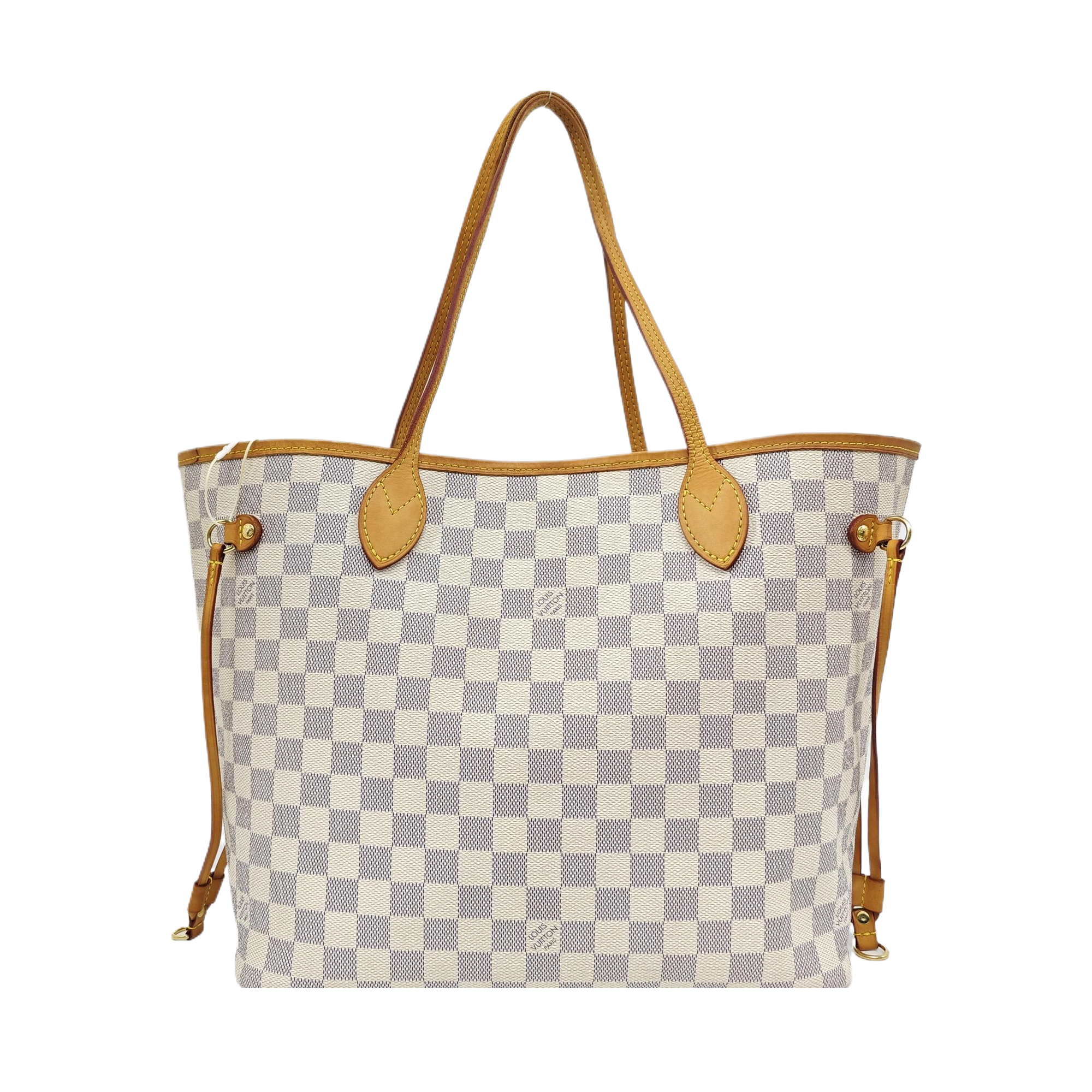 NEVERFULL MM Damier Azur Coated Canvas Beige