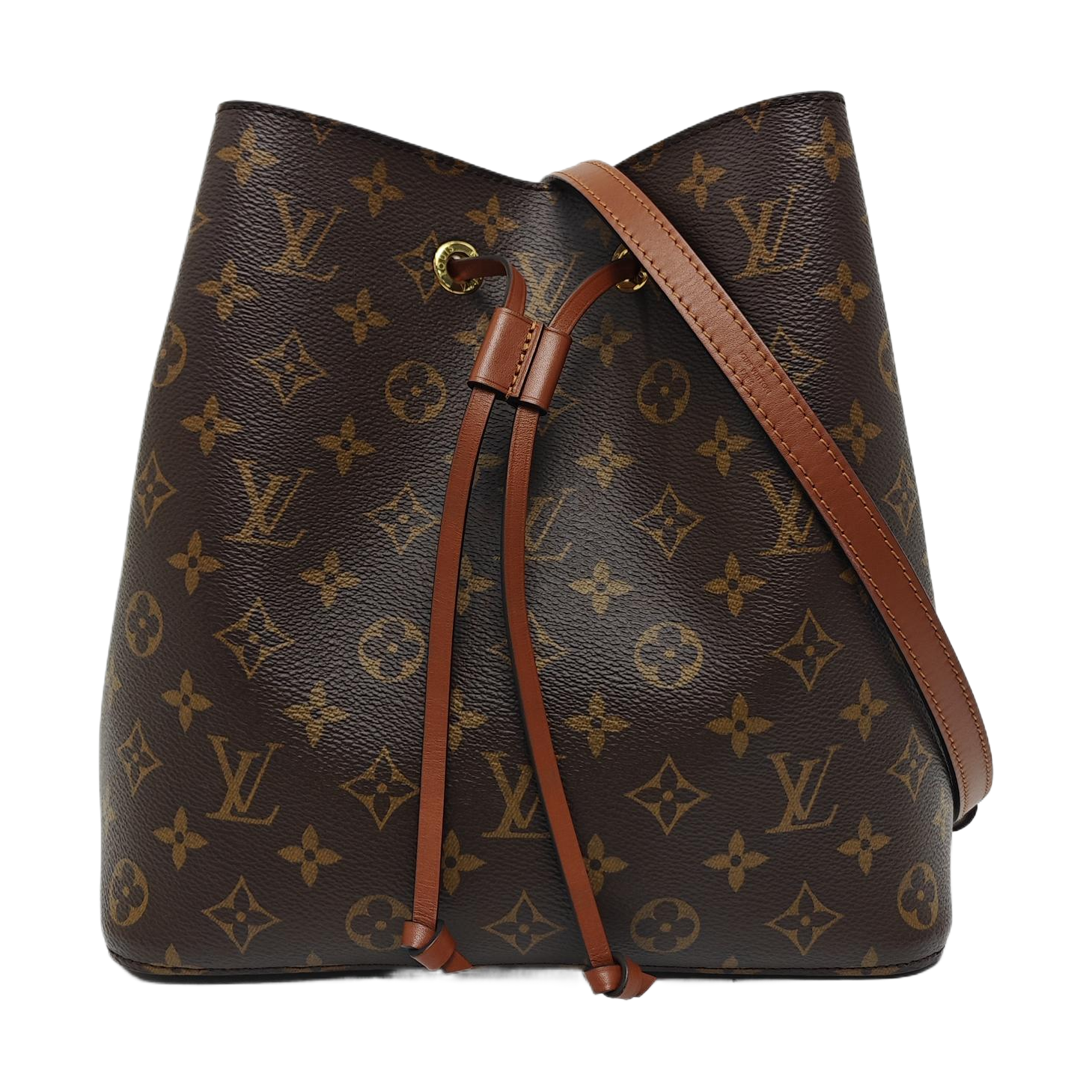 NÉONOÉ MM Monogram Coated Canvas Brown