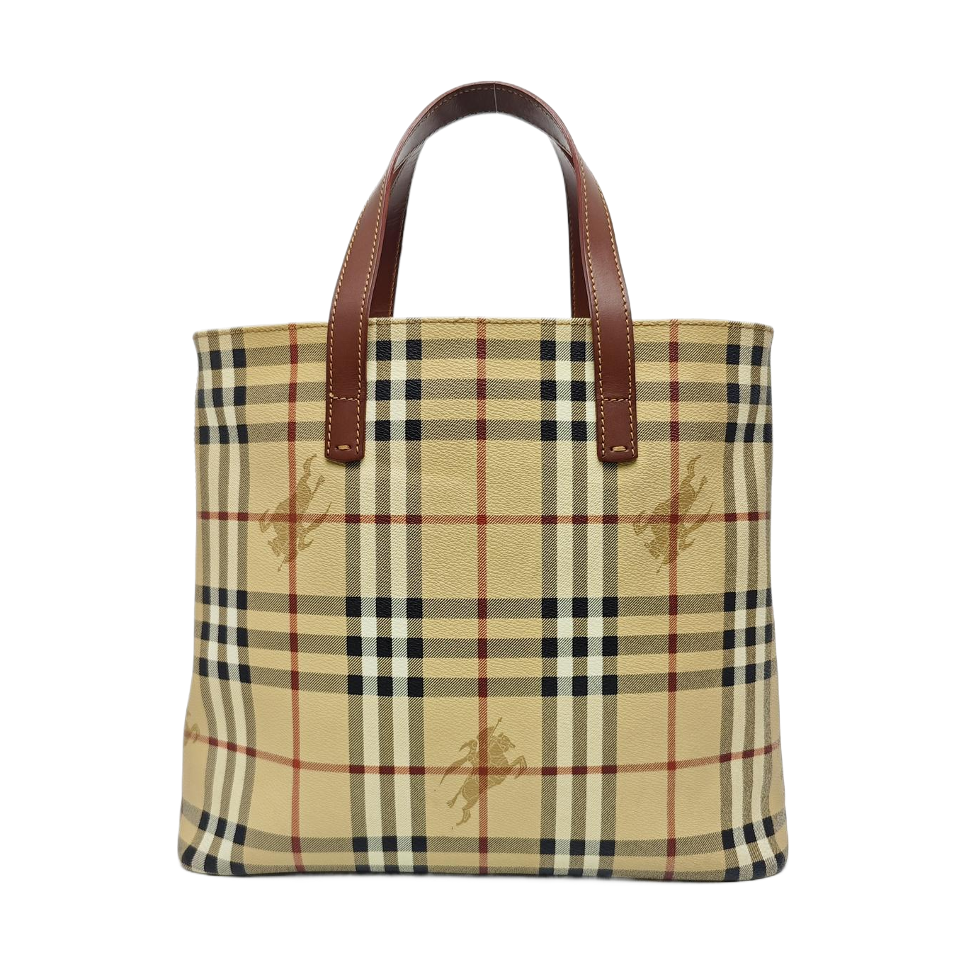 Coated Canvas Tote Bag Beige