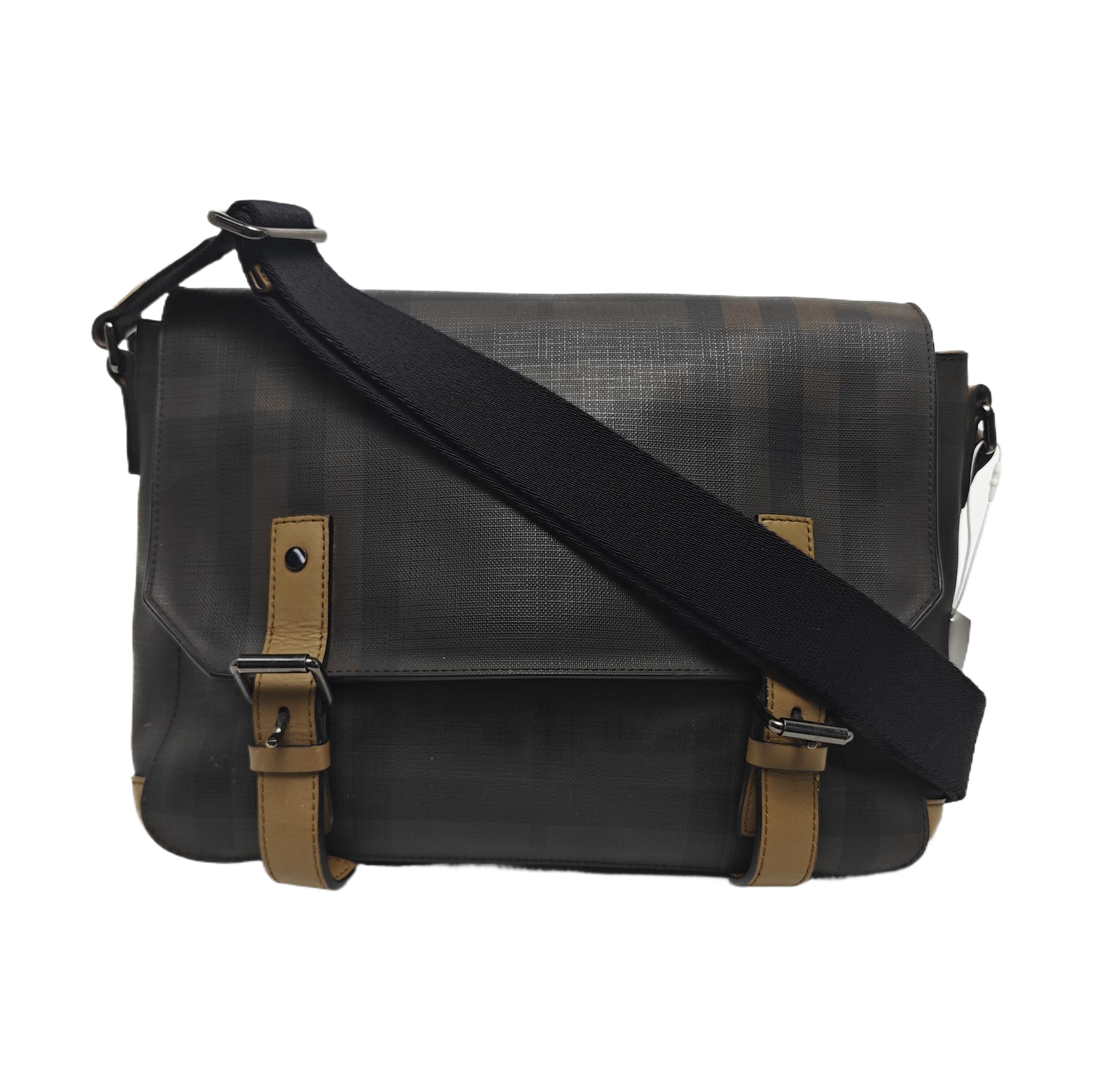 Coated Canvas Shoulder Bag Brown