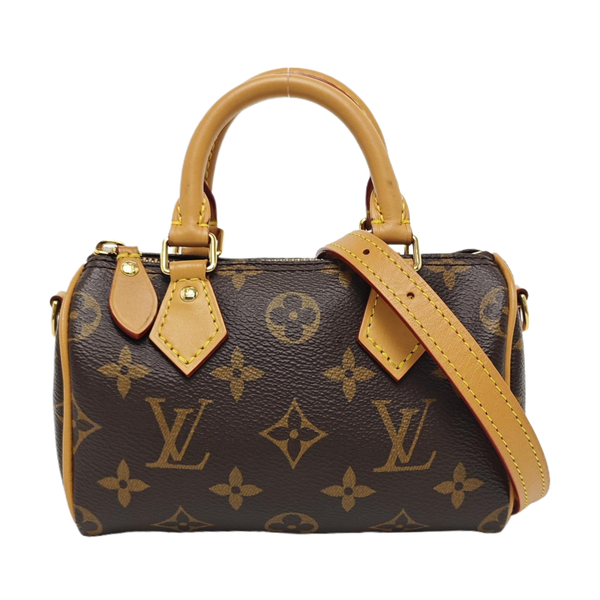 SPEEDY Nano Monogram Coated Canvas Brown