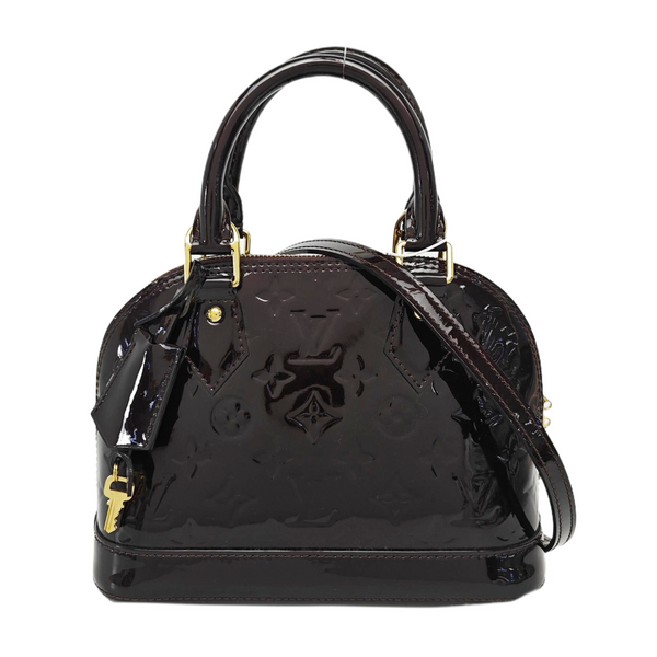 ALMA BB Monogram Patent Leather Brown