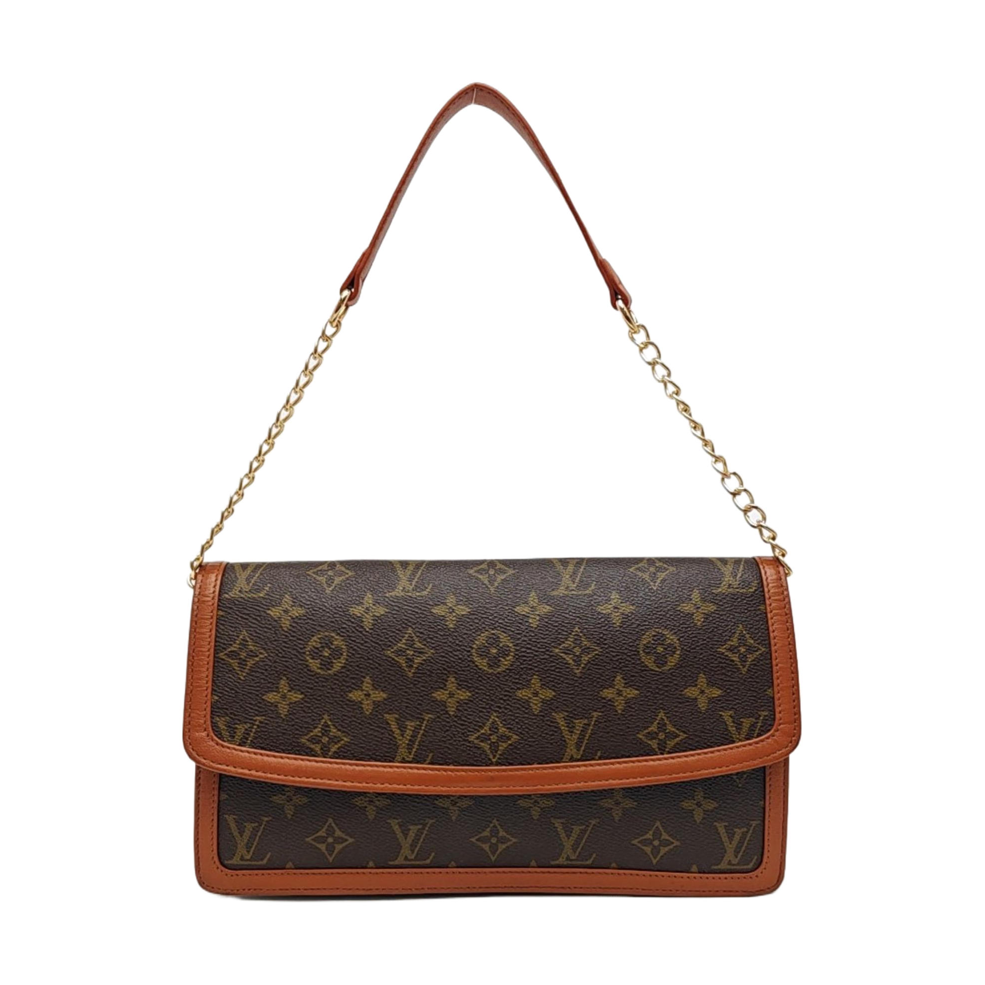 DAME GM Monogram Coated Canvas Brown