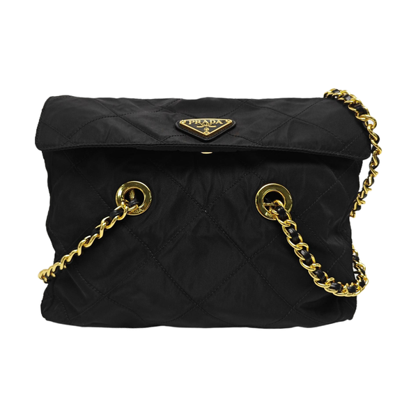 Nylon Quilted Nylon Black