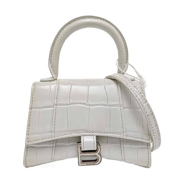Hourglass Mini Calfskin White
