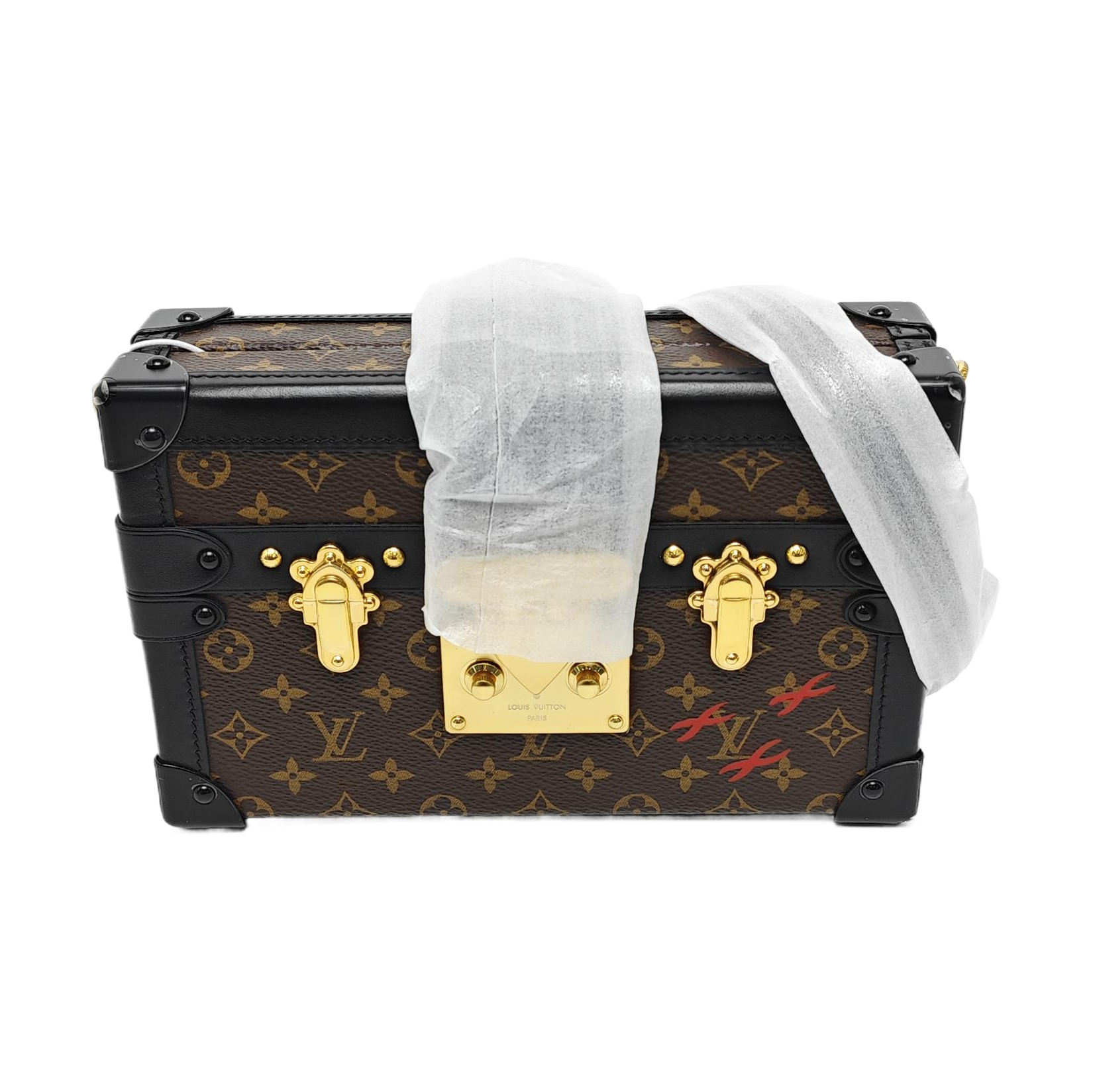 PETITE MALLE CAPITALE Monogram Coated Canvas Brown