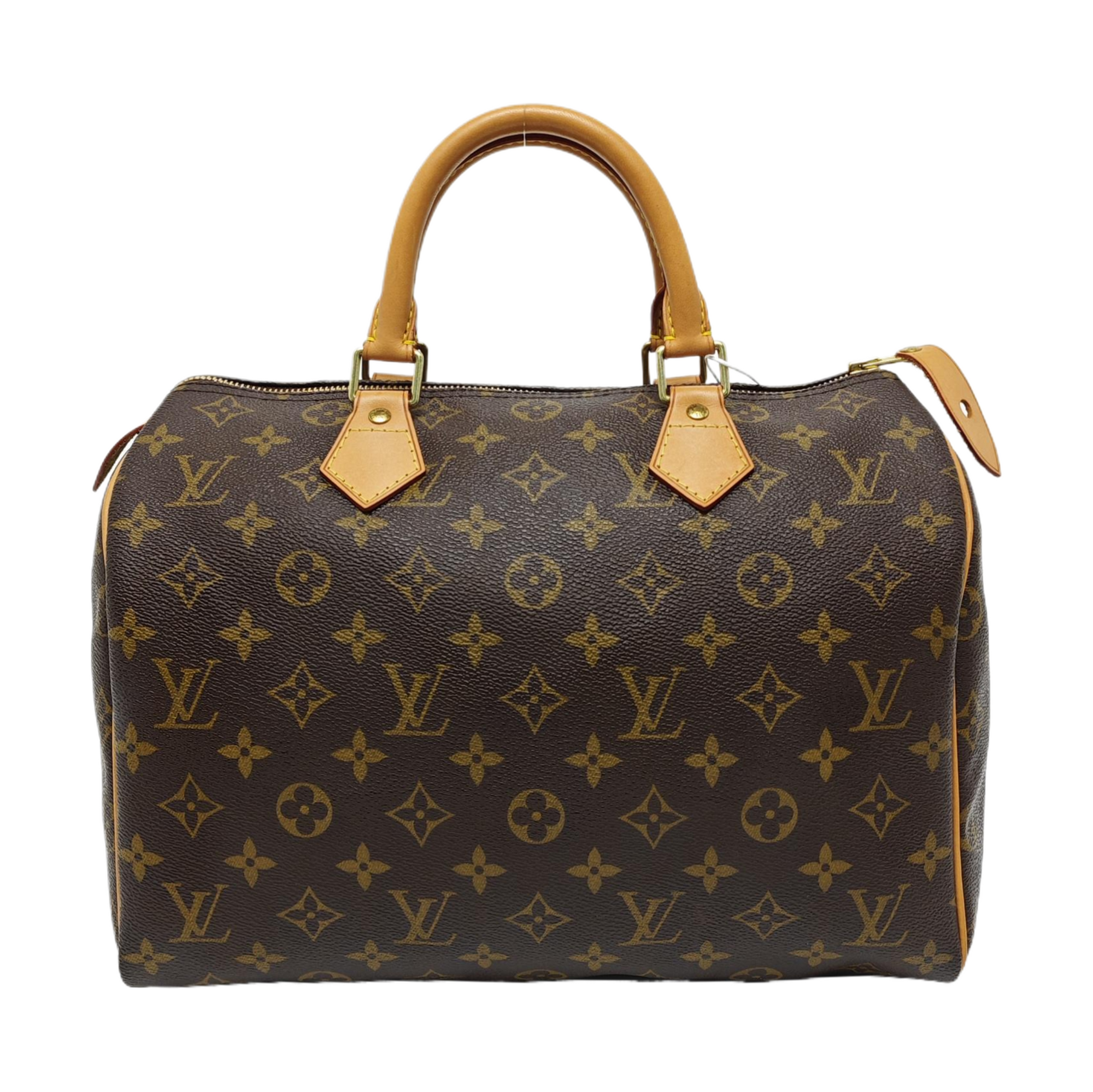 Authenticated pre-owned  SPEEDY 30 Monogram Coated Canvas Brown - Top Handle Bag at Looply