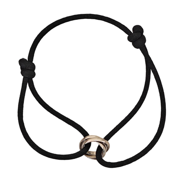 TRINITY 18k White Gold Black Bracelet