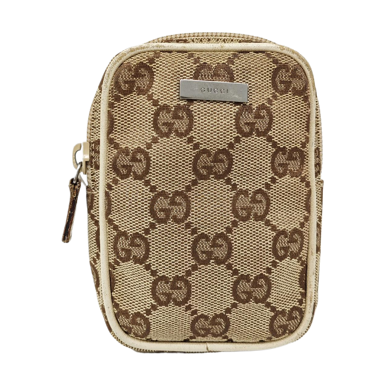 Monogram Canvas Clutch Beige
