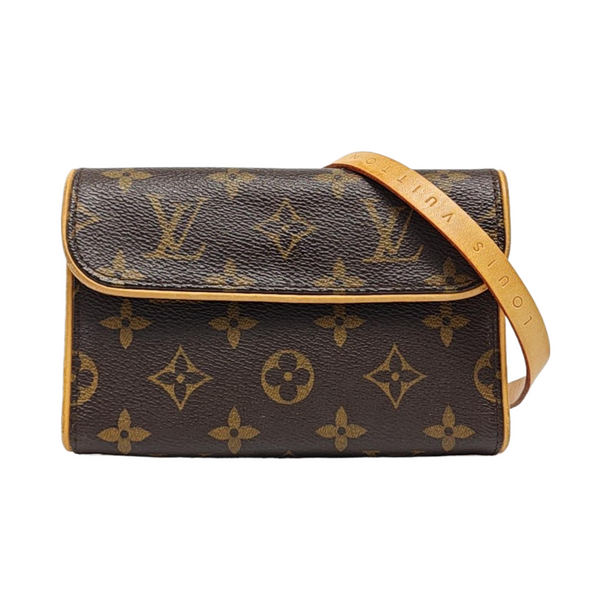 FLORENTINE Monogram Coated Canvas Brown