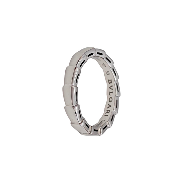 SERPENTI 18k White Gold Silver Ring EU 53