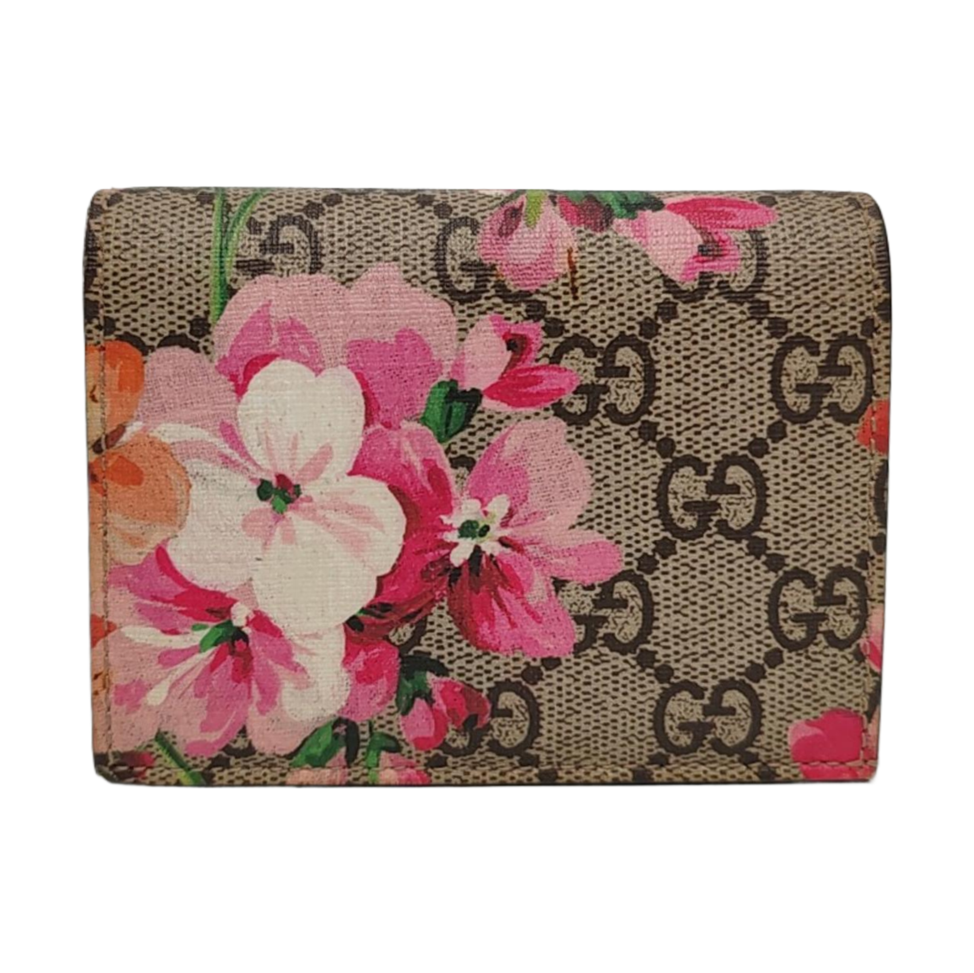 GG Blooms Monogram Coated Canvas Beige Wallet