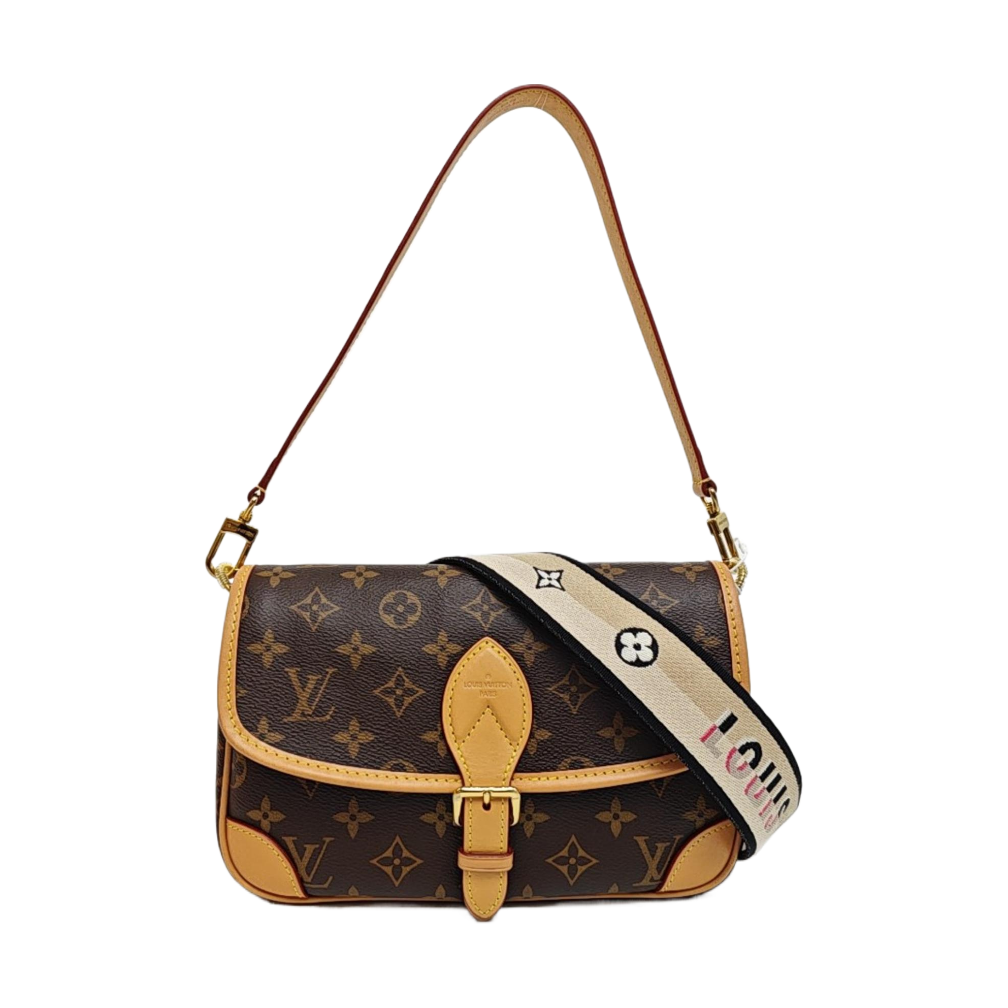 DIANE Monogram Coated Canvas Brown