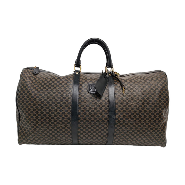 Coated Canvas Top Handle Bag Brown