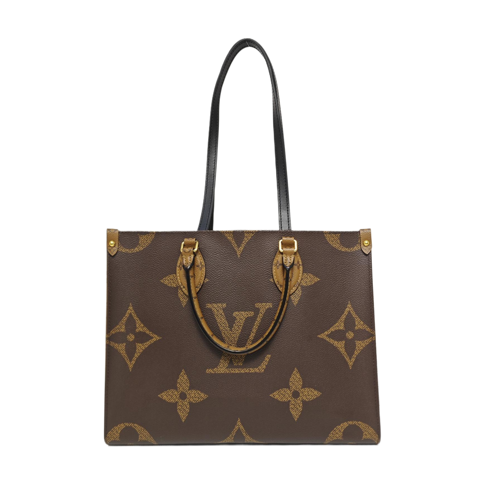 ONTHEGO MM Monogram Coated Canvas Brown