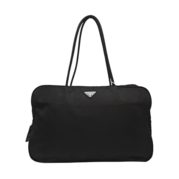 Nylon Top Handle Bag Black