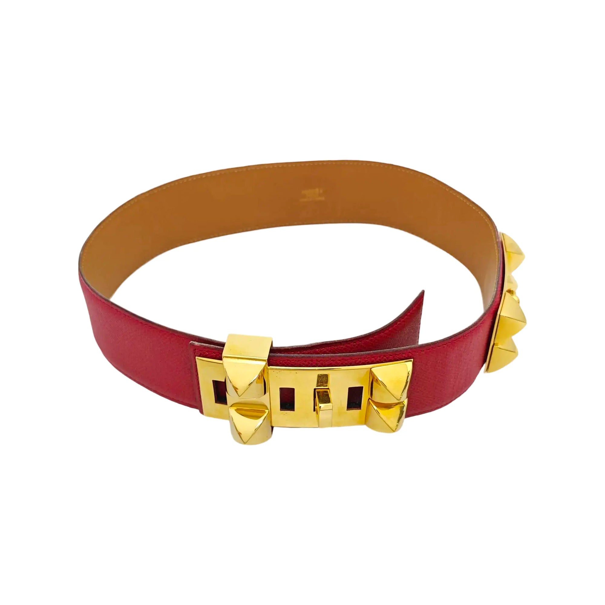 Leather Belt Red