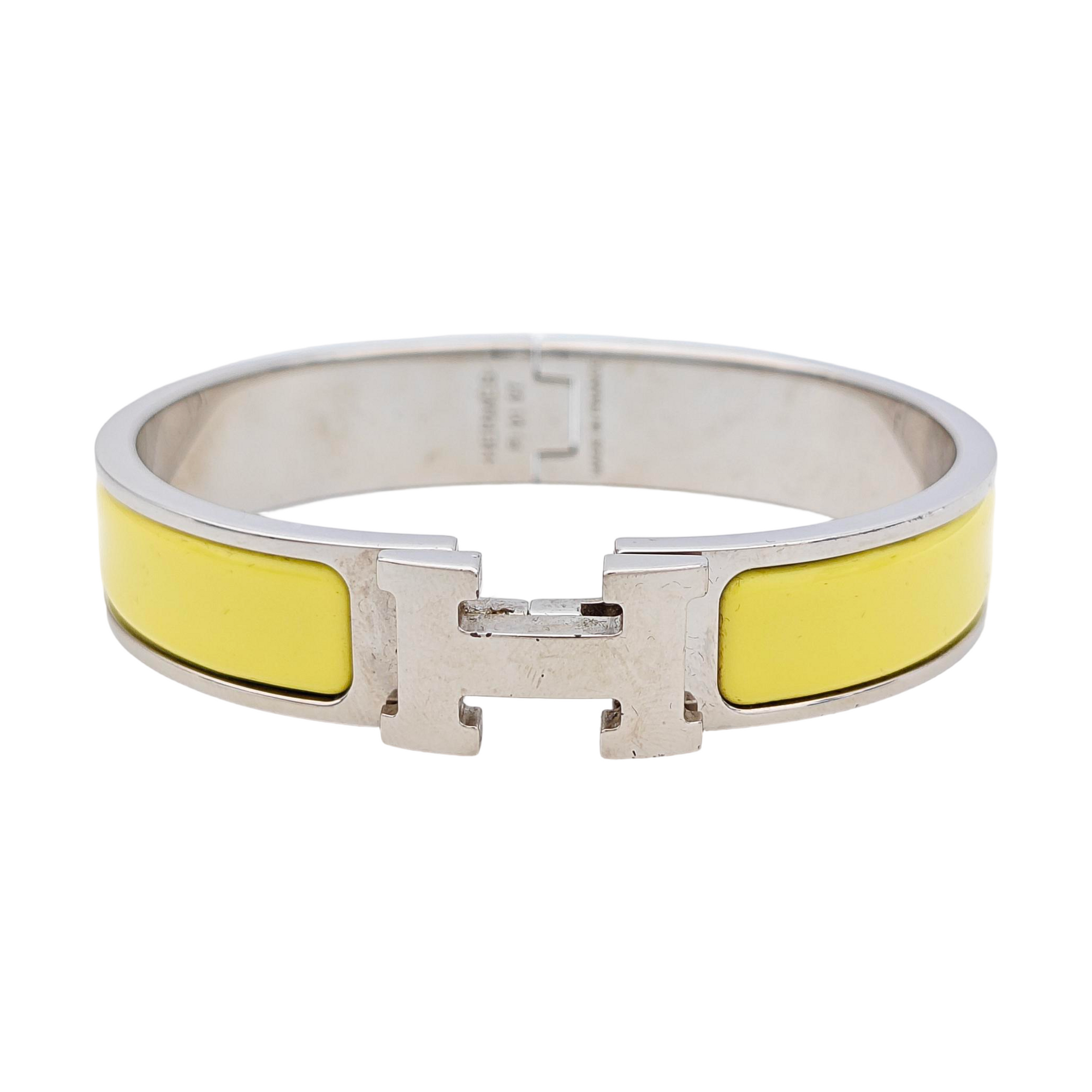 Clic H Metal Silver Bangle