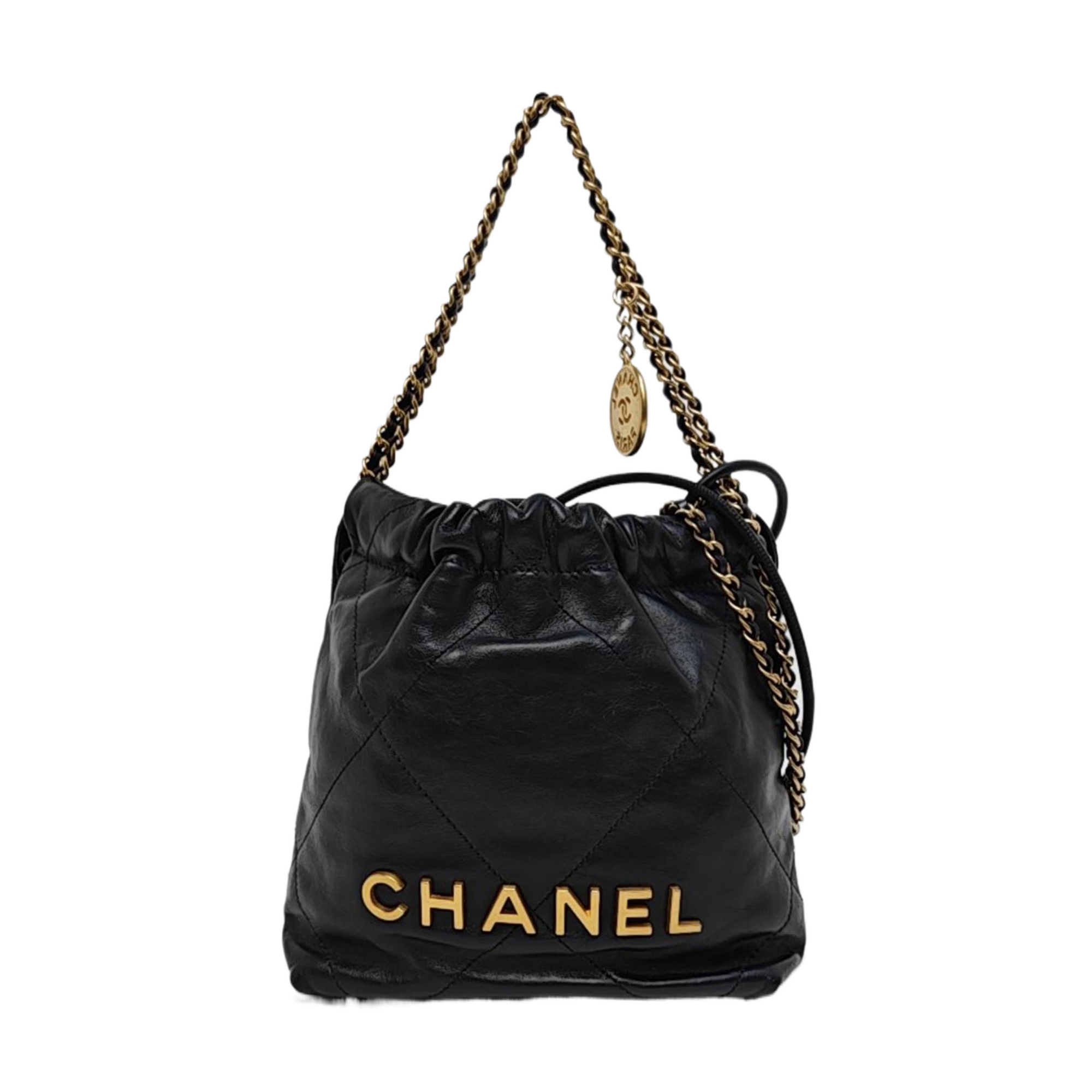 CHANEL 22 Mini Quilted Calfskin Black