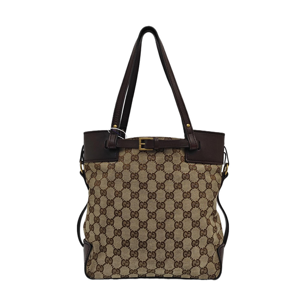 Monogram Canvas Tote Bag Brown