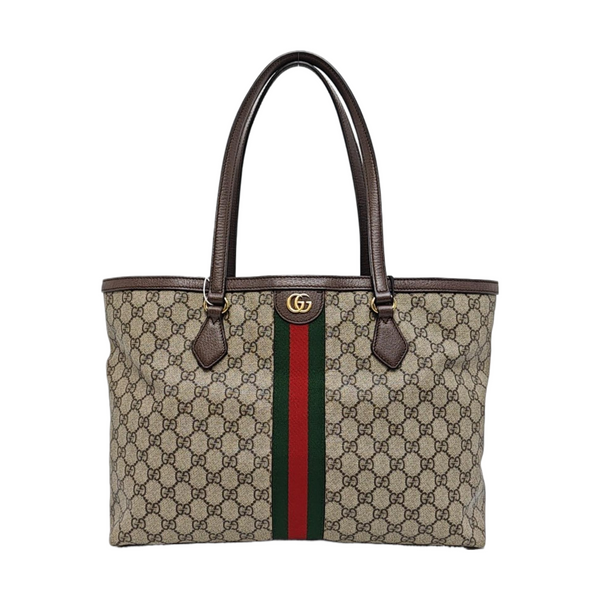 Authenticated pre-owned  Ophidia Medium Monogram Coated Canvas Beige - Tote Bag at Looply