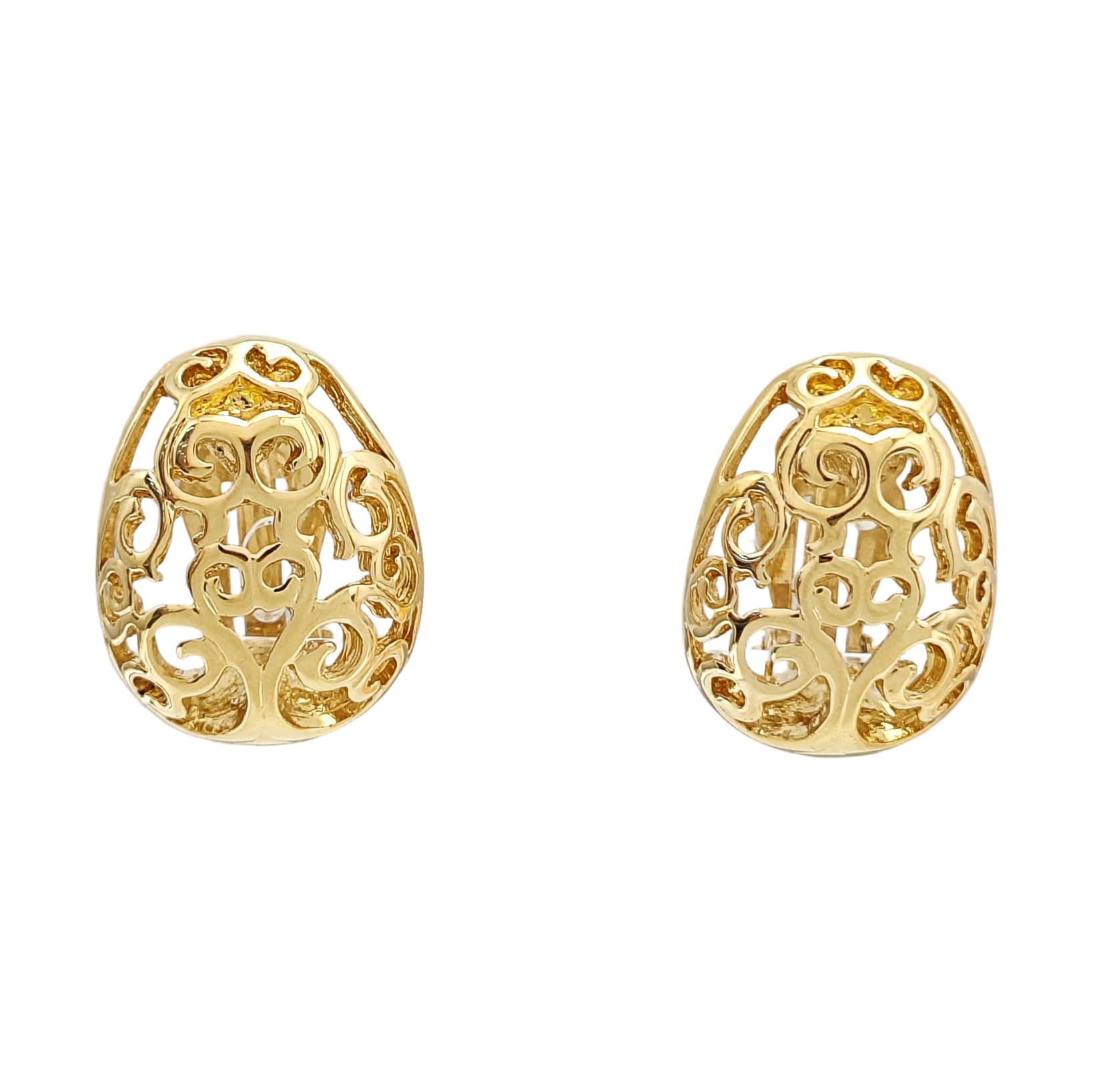 Metal Gold Clip On Earrings