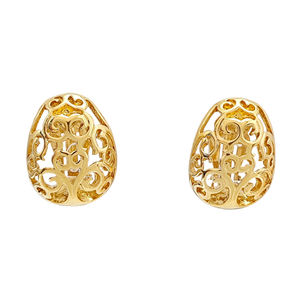 Metal Gold Clip On Earrings