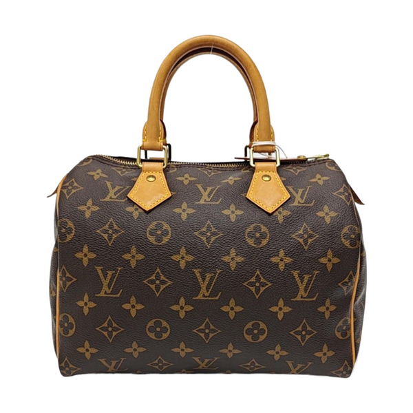 SPEEDY 25 Monogram Coated Canvas Brown