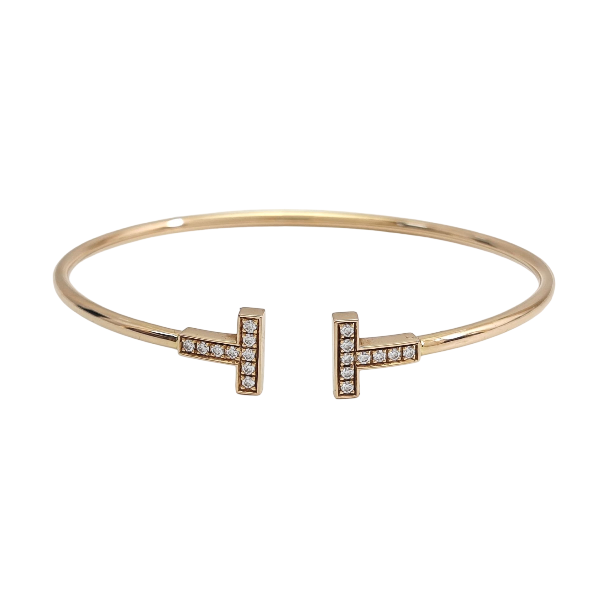 Tiffany T 18k Rose Gold Bangle