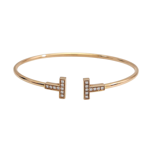 Tiffany T 18k Rose Gold Bangle