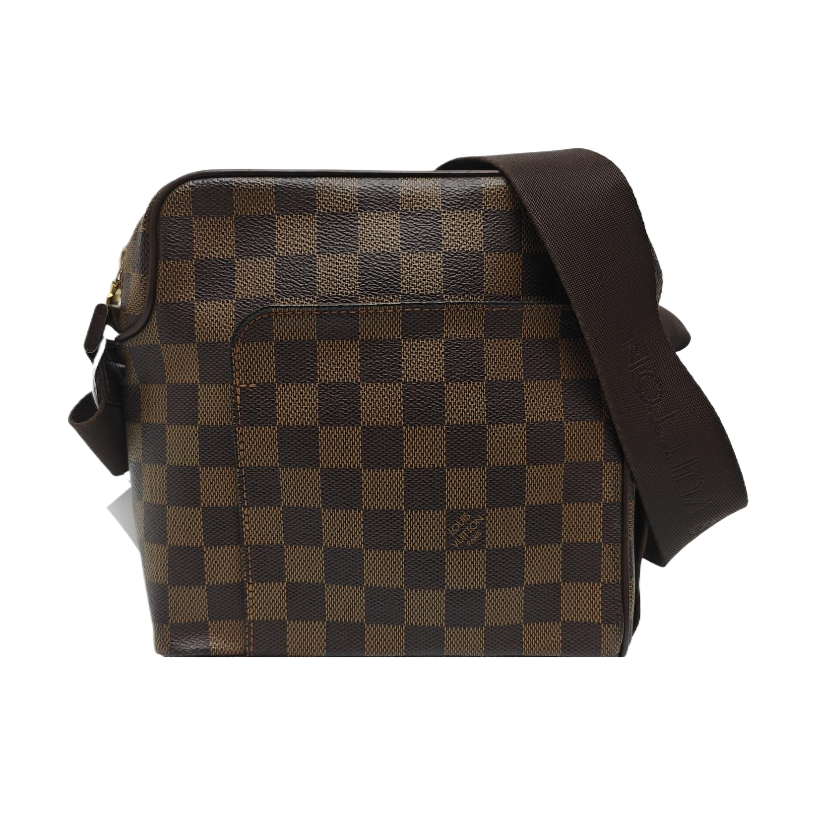 OLAV PM Damier Ebene Coated Canvas Brown