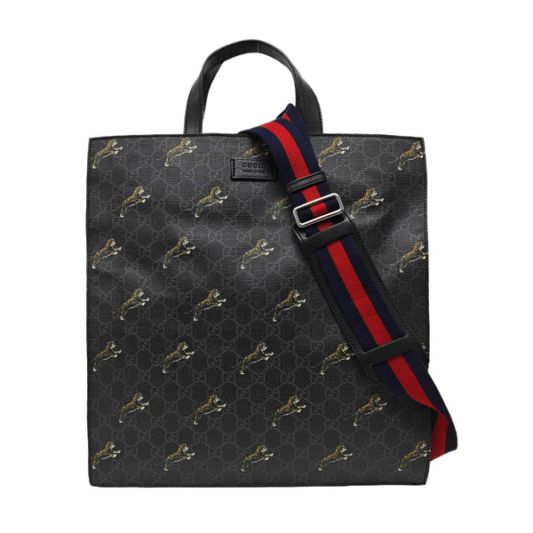 GG Supreme Monogram Coated Canvas Black