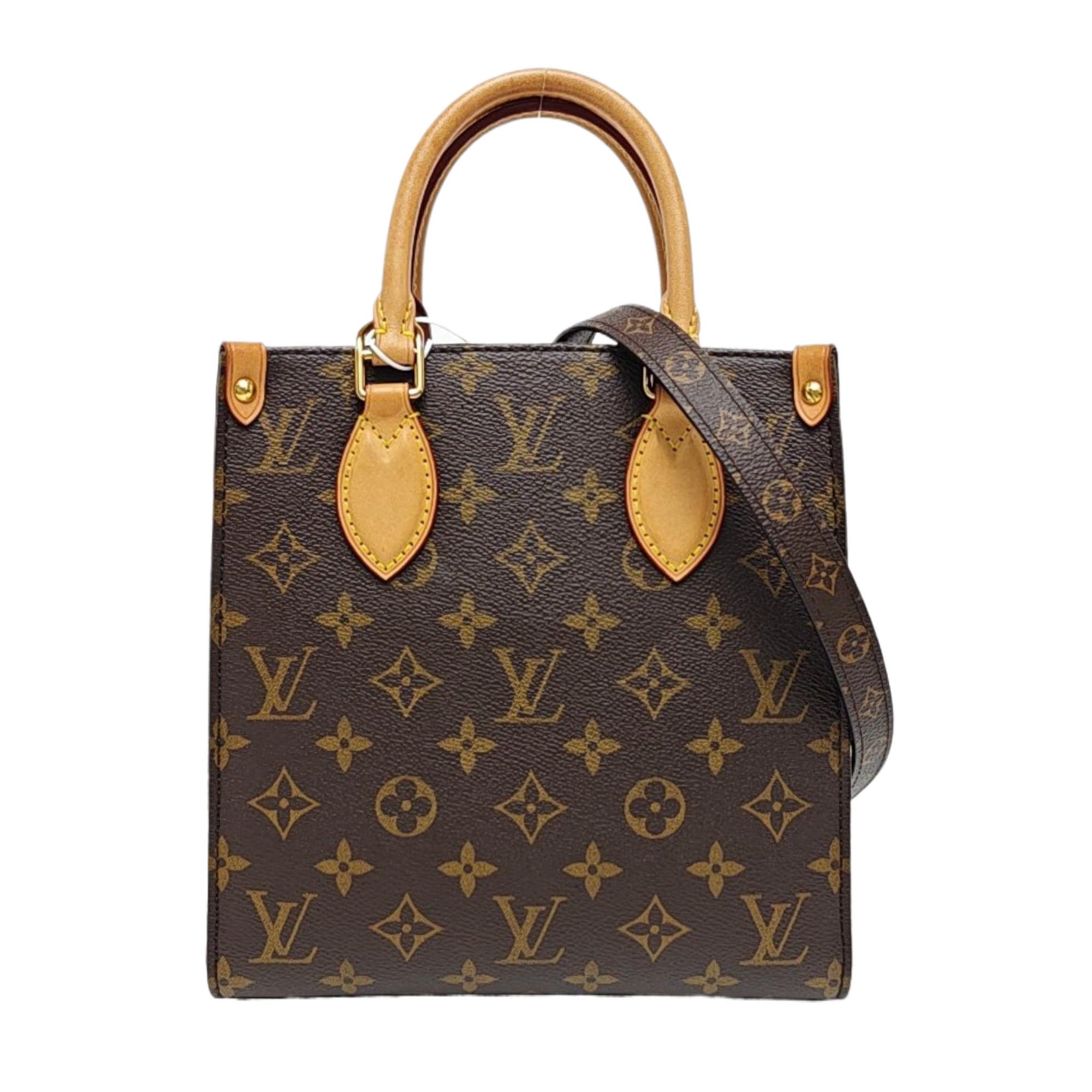 SAC PLAT BB Monogram Coated Canvas Brown