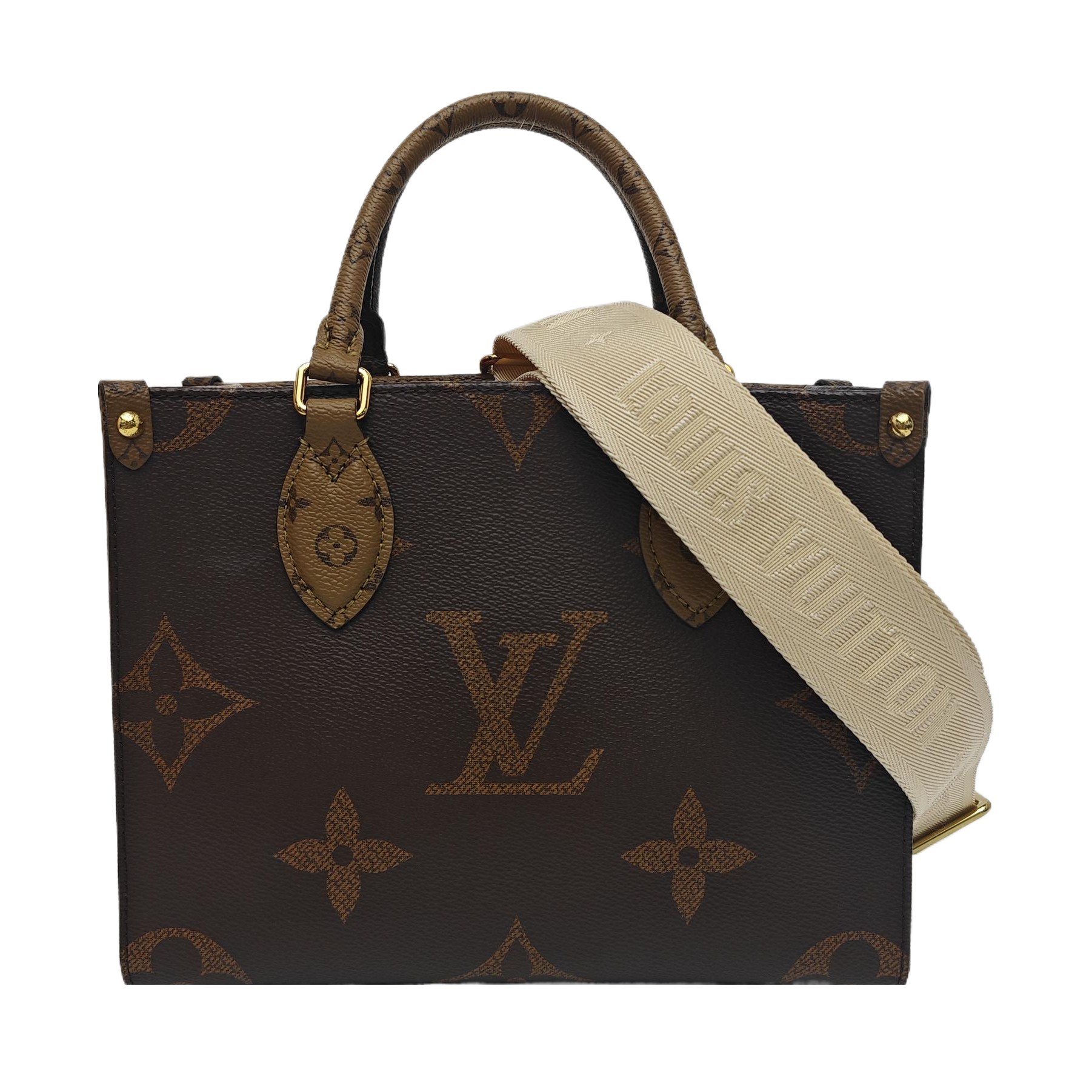 ONTHEGO PM Monogram Coated Canvas Brown