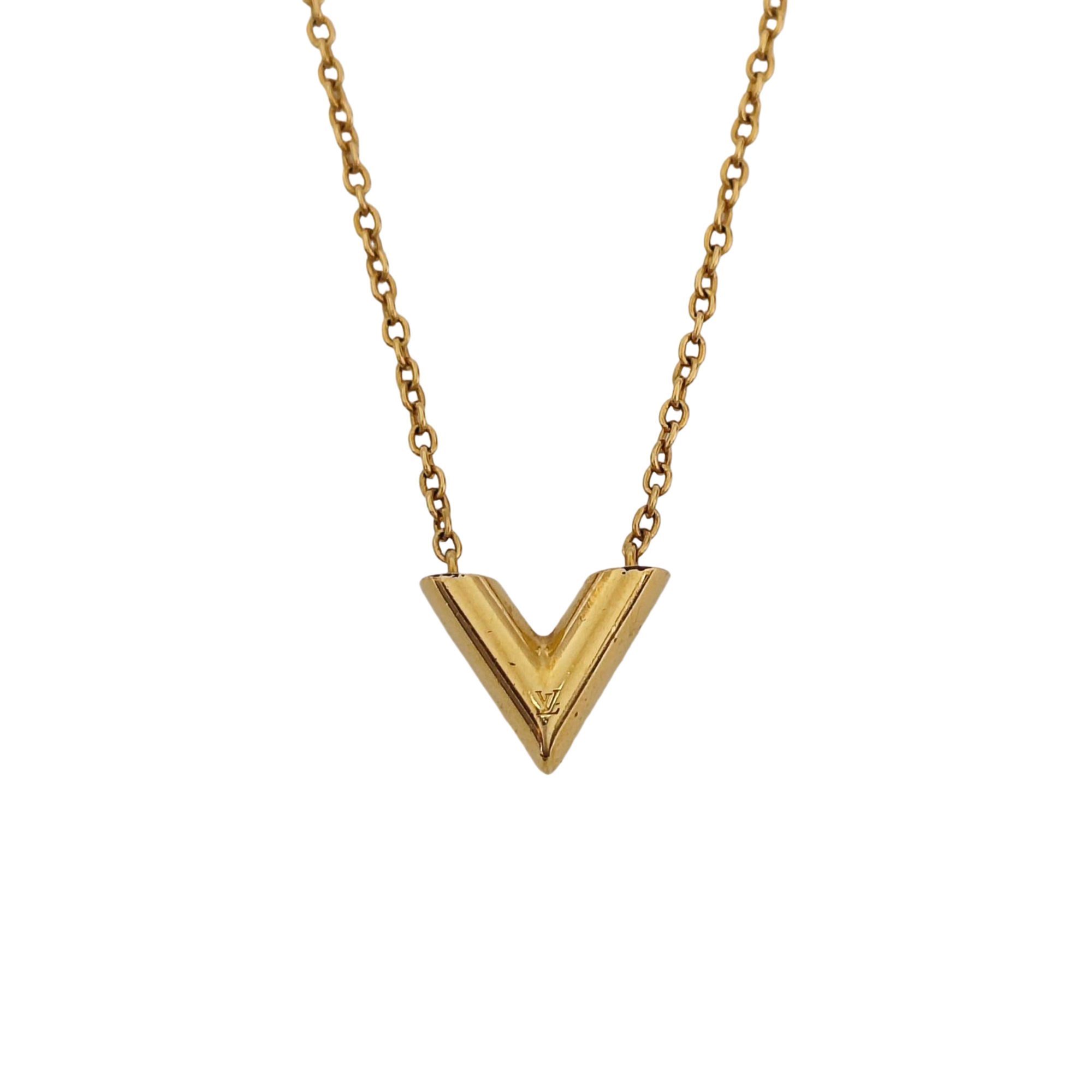 ESSENTIAL V Brass Gold Necklace