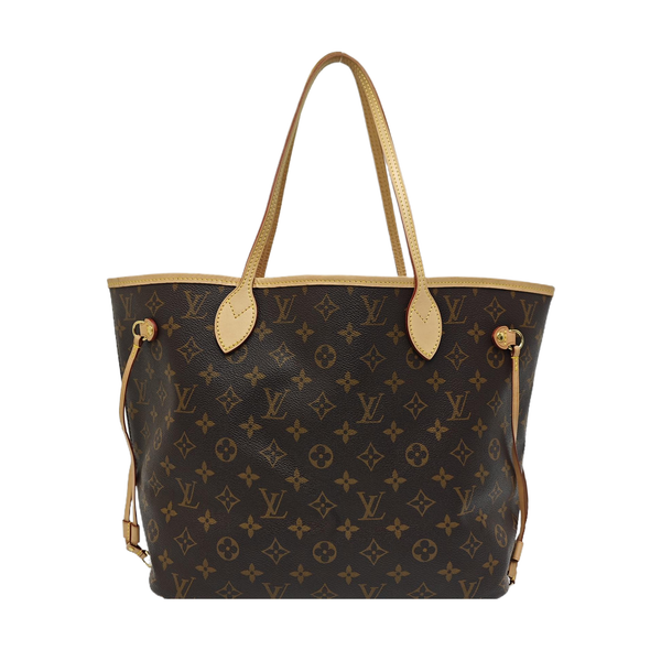 NEVERFULL MM Monogram Coated Canvas Brown