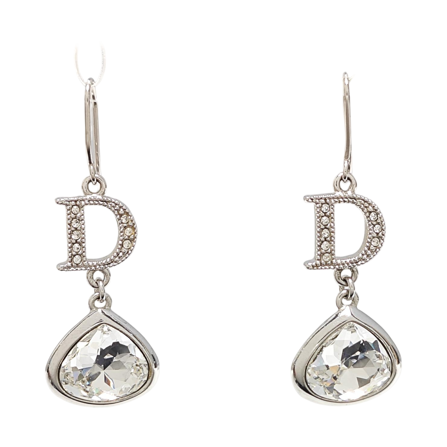CD Swing Metal Silver Earrings