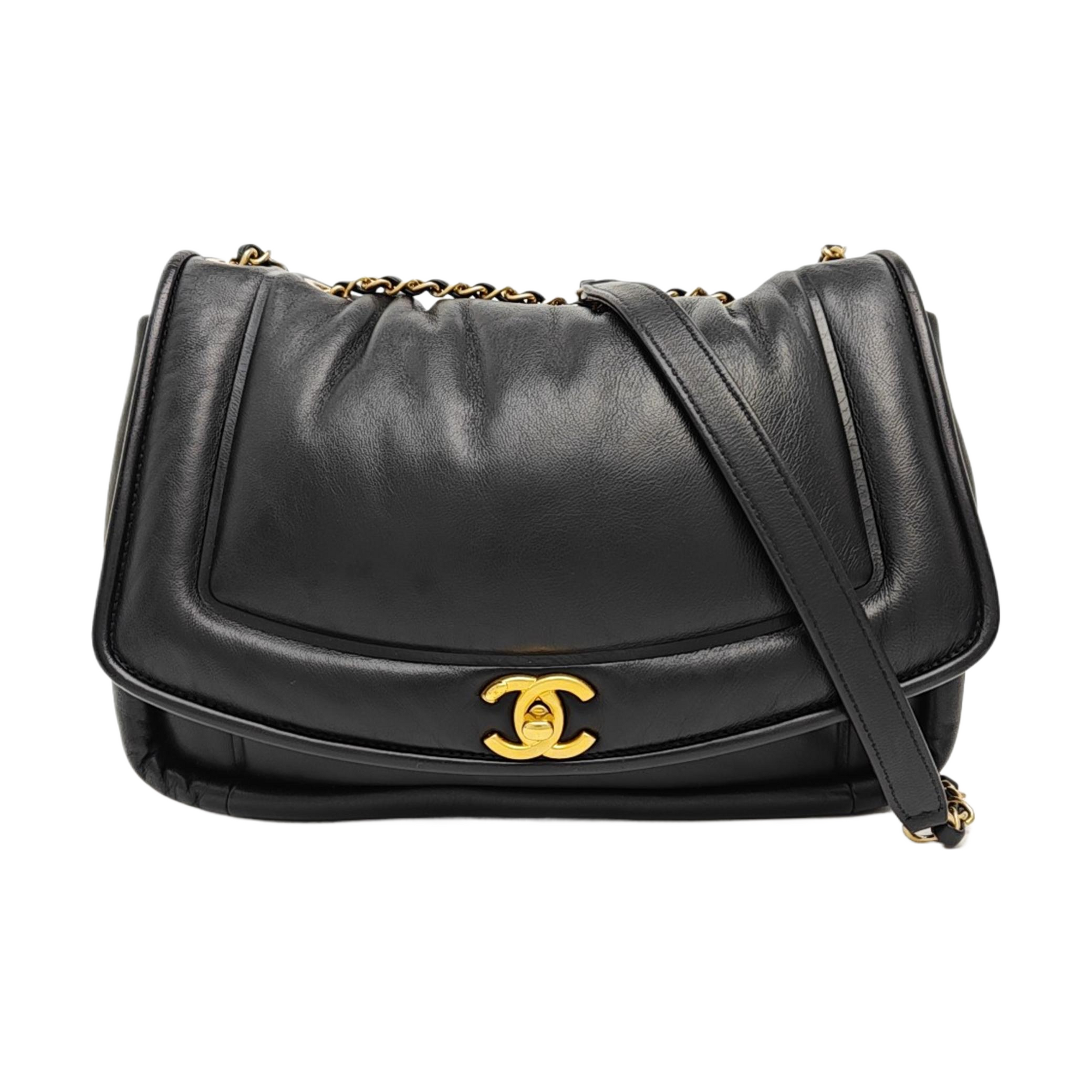 Vintage Puffy Lambskin Black