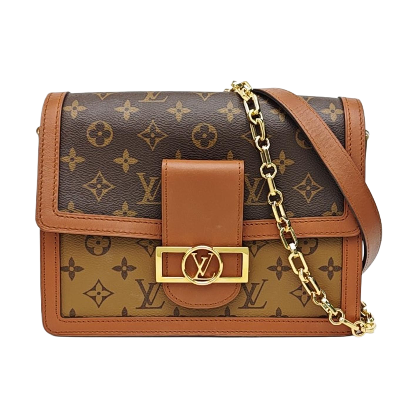 DAUPHINE MM Monogram Coated Canvas Brown