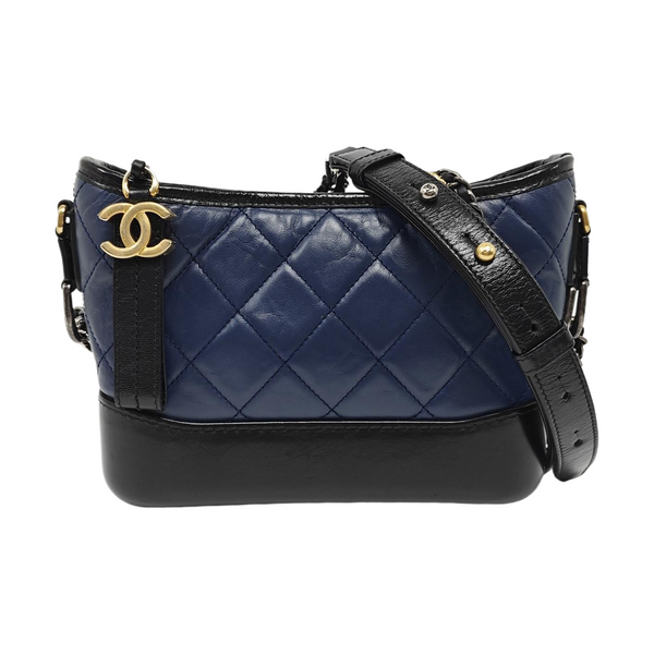 Authenticated pre-owned  GABRIELLE Quilted Calfskin Blue - Crossbody Bag at Looply