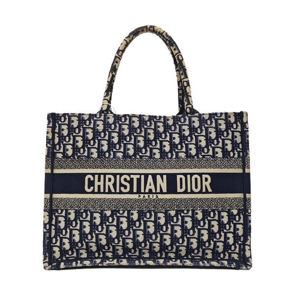 Book Tote Medium Oblique Canvas Blue