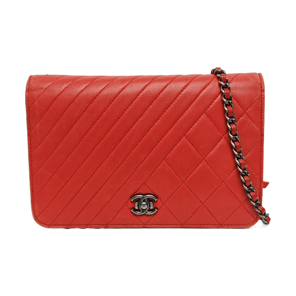 WOC Quilted Lambskin Red
