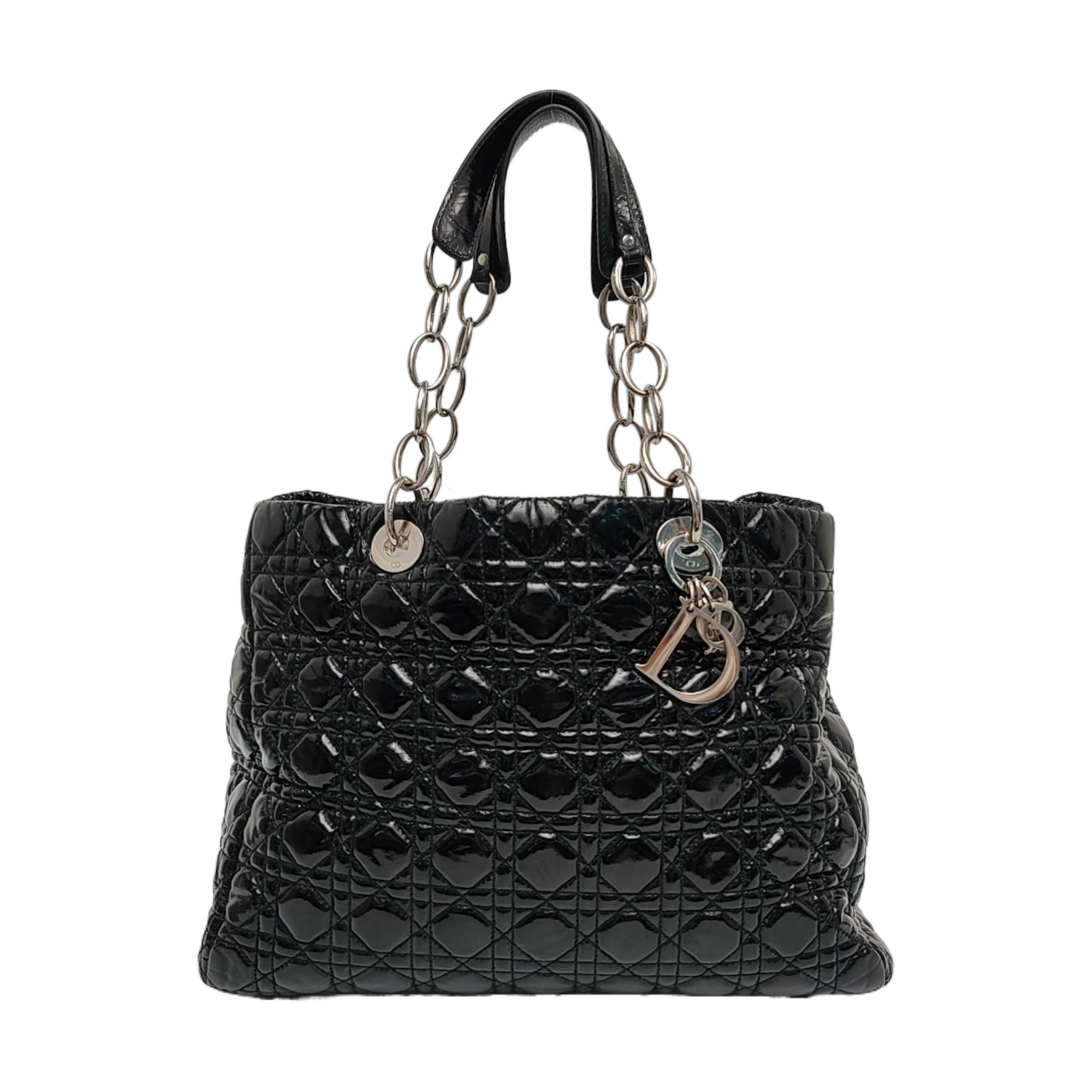 Dior Soft Cannage Patent Leather Black