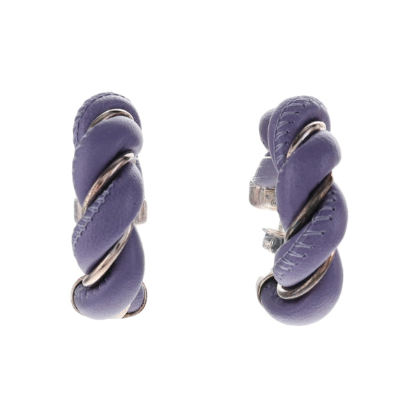 Pendientes Morados de Cuero