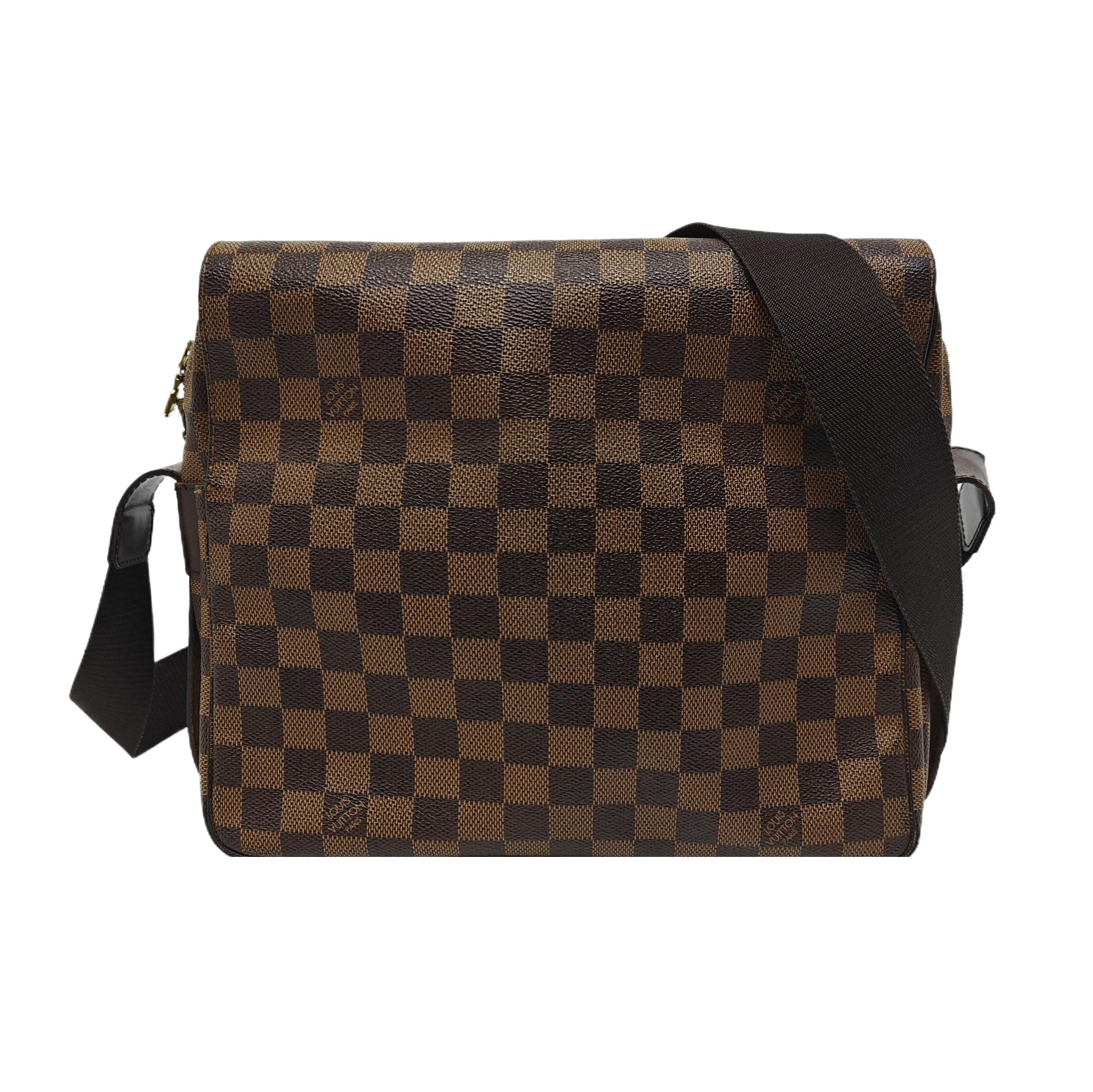 DISTRICT MM Damier Ebene Coated Canvas Brown