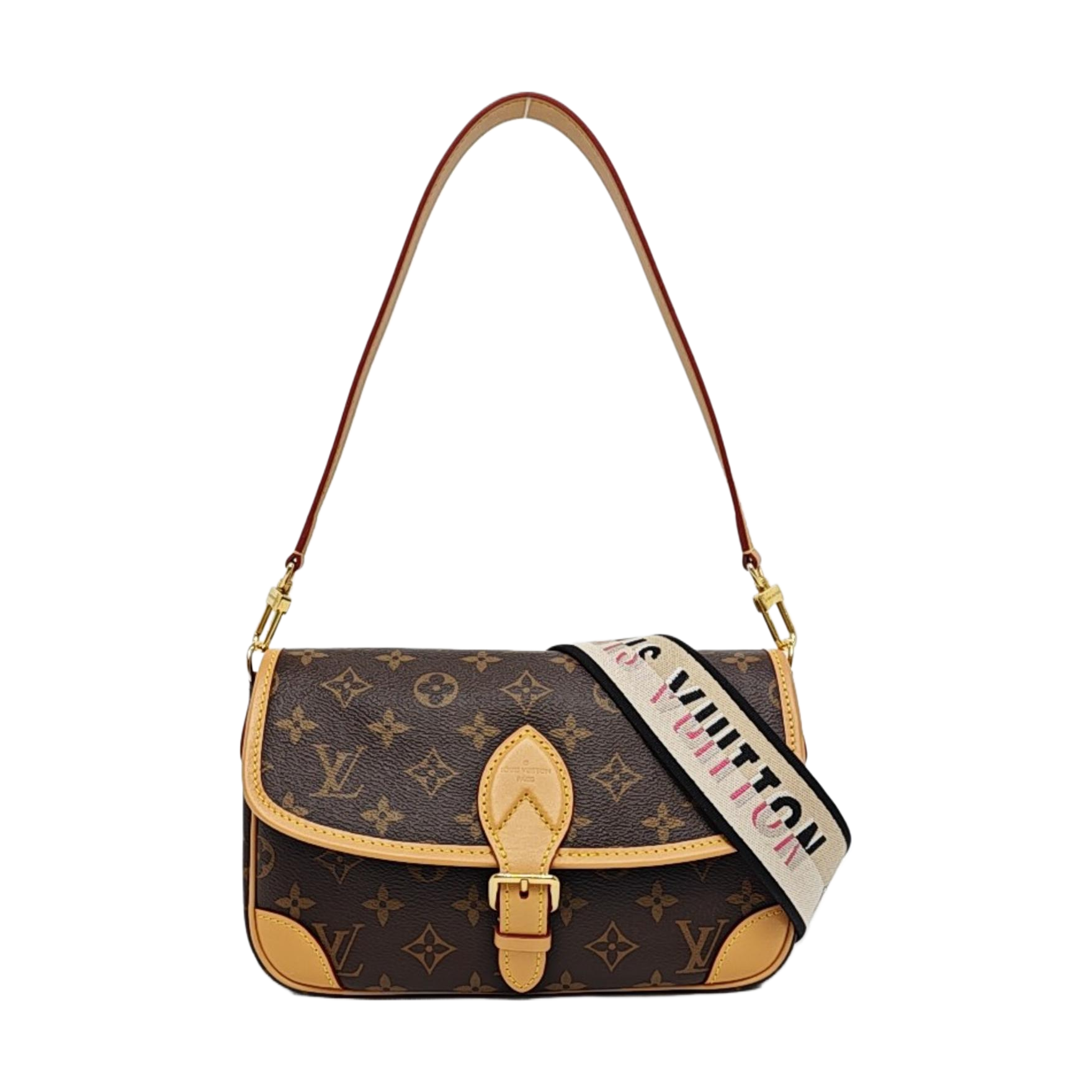 DIANE Monogram Coated Canvas Brown
