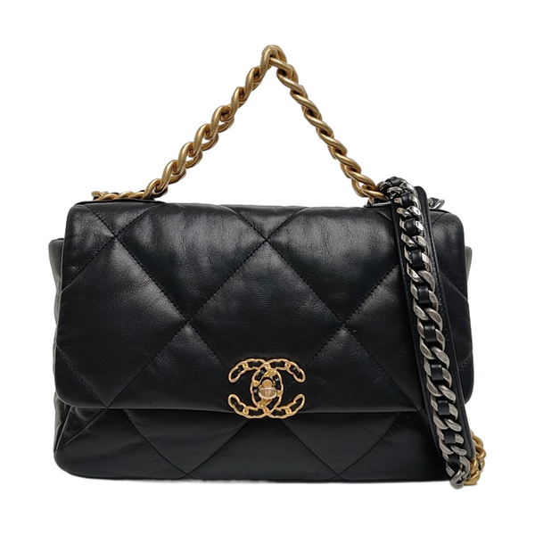 CHANEL 19 Medium Quilted Lambskin Black